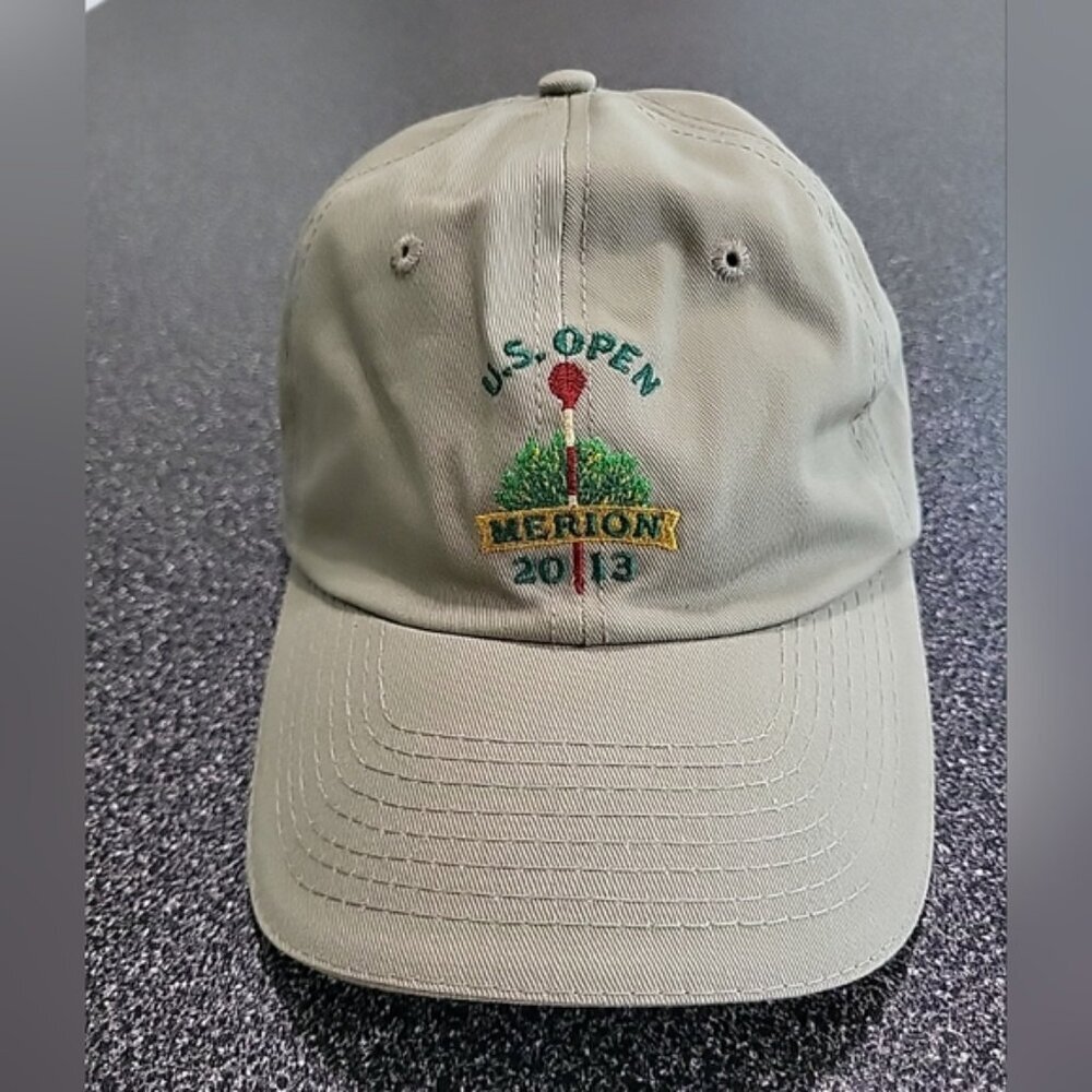 US Open Merion 2013 Golf Hat USGA Member Cap Khaki OSFM